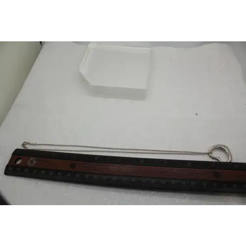 TIFFANY & CO .925 S.S. ELSA PERETTI OPEN HEART necklace #