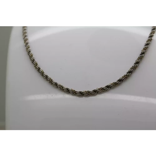 TIFFANY & CO .925 S.S. Gold TWIST ROPE CHAIN necklace 14