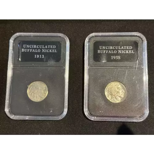 Uncirculated 1913 1938 First Last Years of Issue Buffalo Indian Head Nickel Set