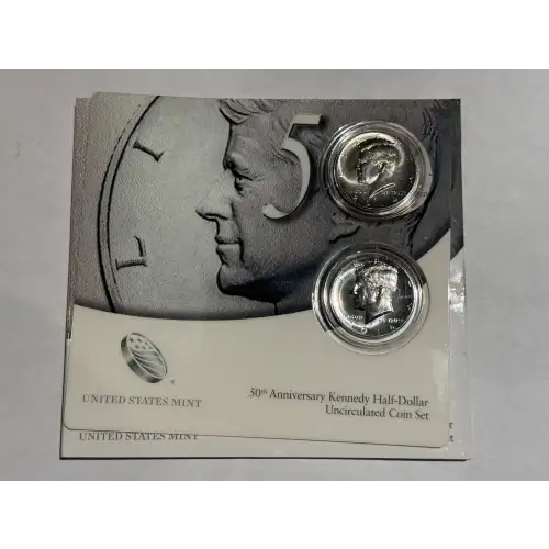 US Mint 50th Anniversary 2014 Kennedy Half Dollar Uncirculated Coin Set