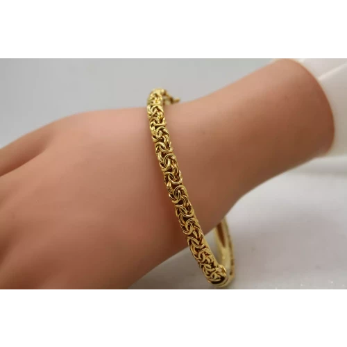 Vermeil .925 S.S. BYZANTINE HINGED BANGLE Bracelet 8