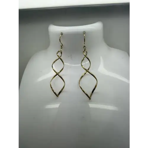 Vermeil .925 S.S. DOUBLE TWIST DANGLE earrings