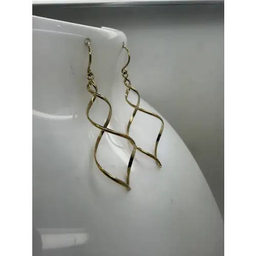 Vermeil .925 S.S. DOUBLE TWIST DANGLE earrings (2)