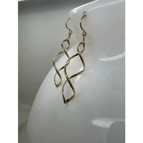 Vermeil .925 S.S. DOUBLE TWIST DANGLE earrings (3)