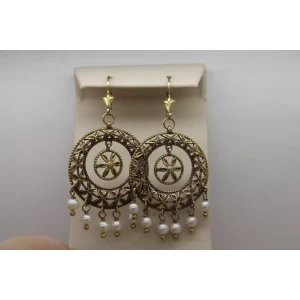 Vermeil .925 S.S. FLORAL FILIGREE PEARL DREAM CATHCHER design