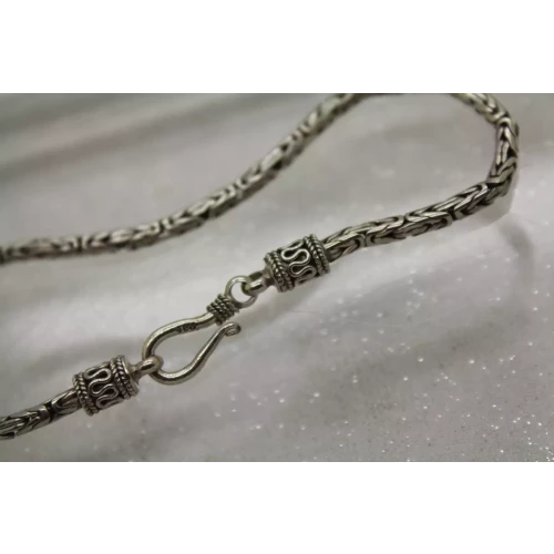 Vintage .925 S.S. FANCY BYZANTINE CHAIN bracelet hook closure 7 1/2