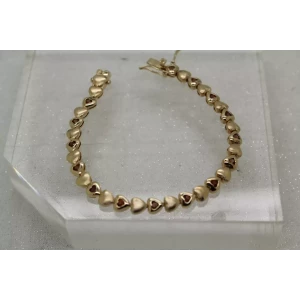 Vintage FAS Vermeil .925 S.S. AMETHYST HEARTS TENNIS bracelet 7