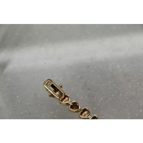Vintage FAS Vermeil .925 S.S. AMETHYST HEARTS TENNIS bracelet 7