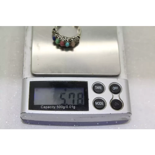 Vtg. .925 S.S. CAROLYN POLLACK RELIOS GEMSTONE FLORAL ring size 6