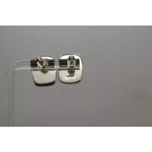 VTG .925 S.S. PURPLE GEMSTONE RECTANGLE STUD earrings