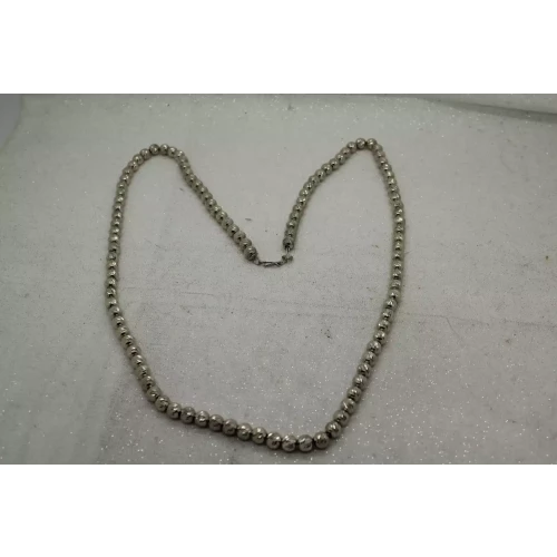 Vtg. .925 S.S. SPARKLE CUT TEXTURED BEAD necklace 24
