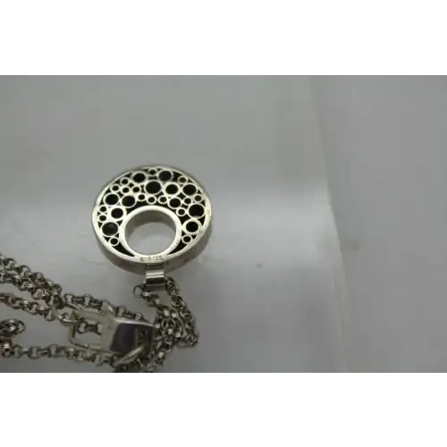 Vtg. BAILEY, BANKS & BIDDLE .925 S.S. WHITE SAPPHIRE CIRCLE necklace