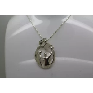 VTG. CAROLYN POLLACK .925 S.S. FAMILY of 5 pendant necklace 18