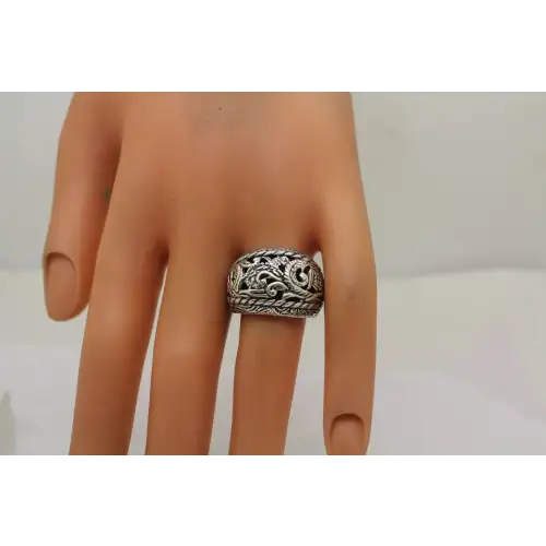 Vtg. CAROLYN POLLACK RELIOS .925 S.S. OPEN SCROLL ring size 8