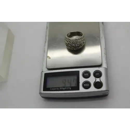 Vtg. CAROLYN POLLACK RELIOS .925 S.S. OPEN SCROLL ring size 8