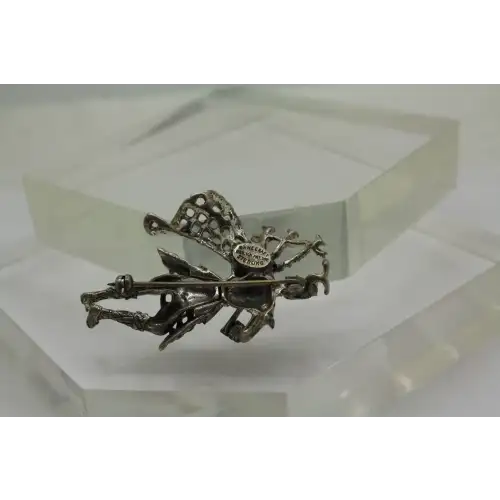 Vtg. DANECRAFT .925 STERLING SCOTTISH BAGPIPER brooch pin