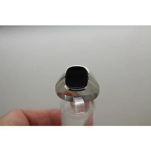 Vtg. SETA .925 S.S. BLACK ONYX MEN'S ring size 11.25