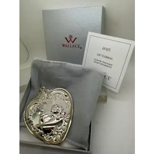 WALLACE .925 S.S. 2025 34th ED. GRANDE BAROQUE HEART ornament