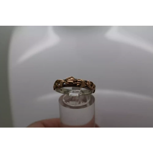 WELSH CLOGAU GOLD .925 S.S. 10k R.G. TREE OF LIFE band size 7