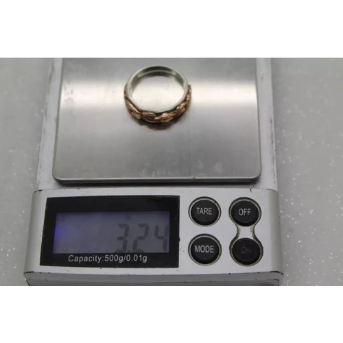 WELSH CLOGAU GOLD .925 S.S. 10k R.G. TREE OF LIFE band size 7