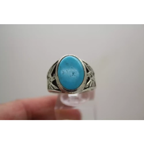 WHEELER Sterling Silver TURQUOISE EAGLE ring size 12.75