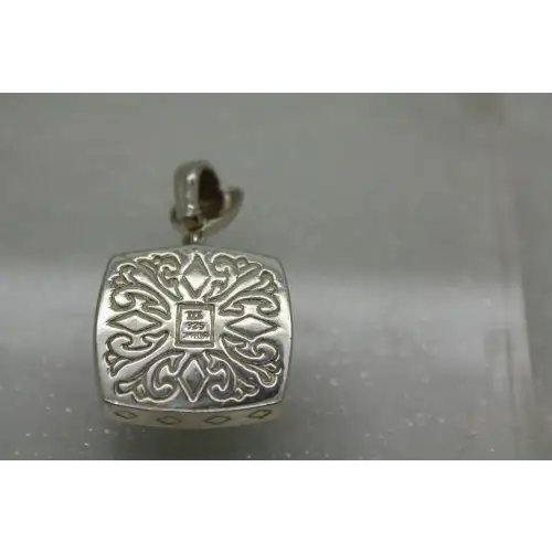 WHITNEY KELLEY .925 S.S. MOTHER OF PEARL ONYX SQUARE SLIDE pendant