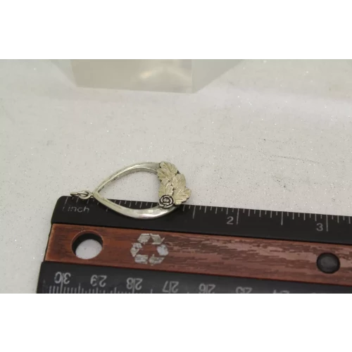 WMCO WHEELER .925 S.S. TEARDROP FLORAL DESIGN pendant