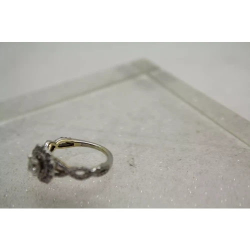ZAC POSEN TRULY 14k W.G. .25Ctr. .66ctw DIAMOND DOUBLE HALO 