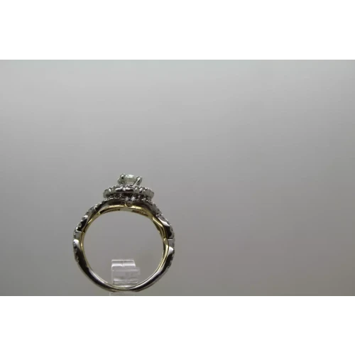 ZAC POSEN TRULY 14k W.G. .25Ctr. .66ctw DIAMOND DOUBLE HALO 